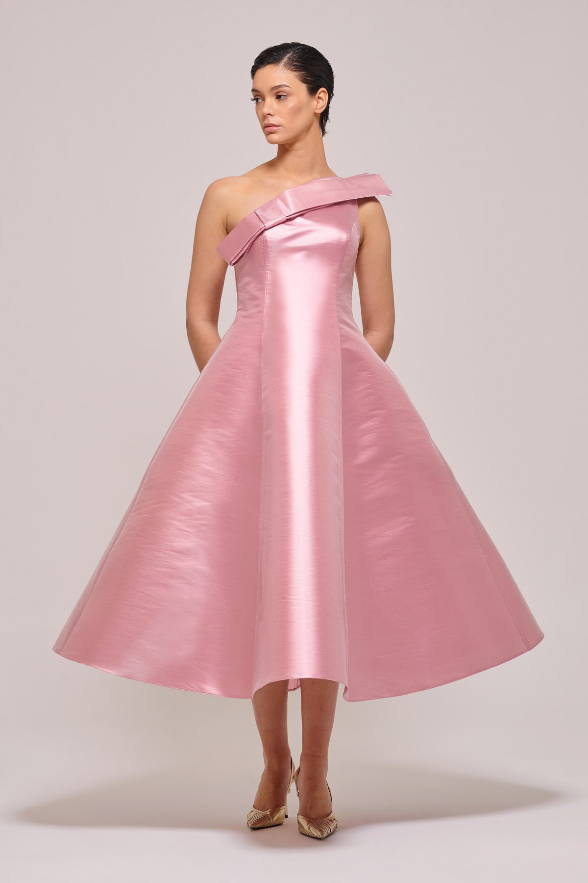 deep pink midi dress Bright Pink Midi Dress - All Dresses
