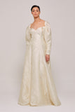 Long Sleeve Sweetheart Neckline Long Dress