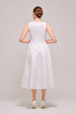 V-Neck Sleeveless Midi Length Dress