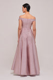 Three Dimensional Flowers Appliqués Long Strapless Gown