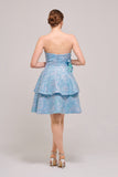 Strapless Layered Mini Dress