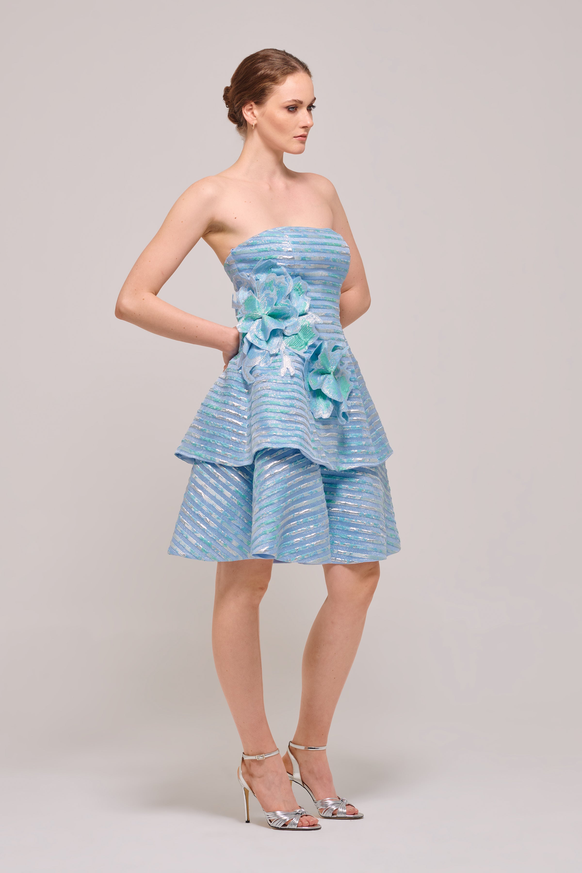 Strapless Layered Mini Dress