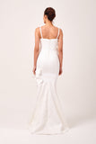 Square Neckline 3D Floral Appliqués Dress