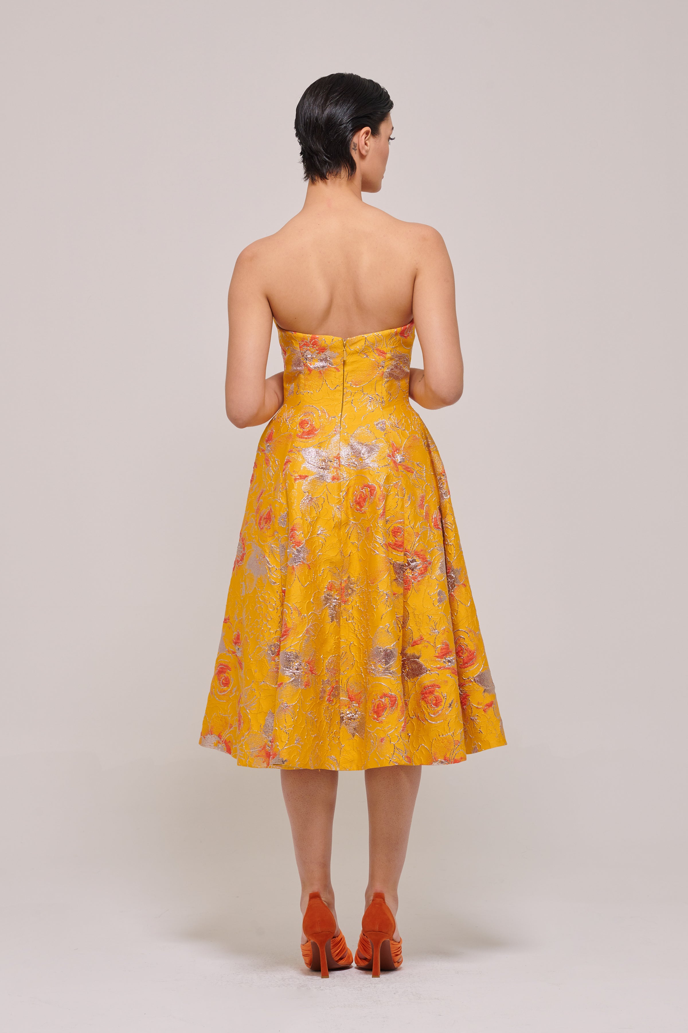 midi mustard dress Lady Black Tie - Maia Midi Dress - Mustard - Final Sale