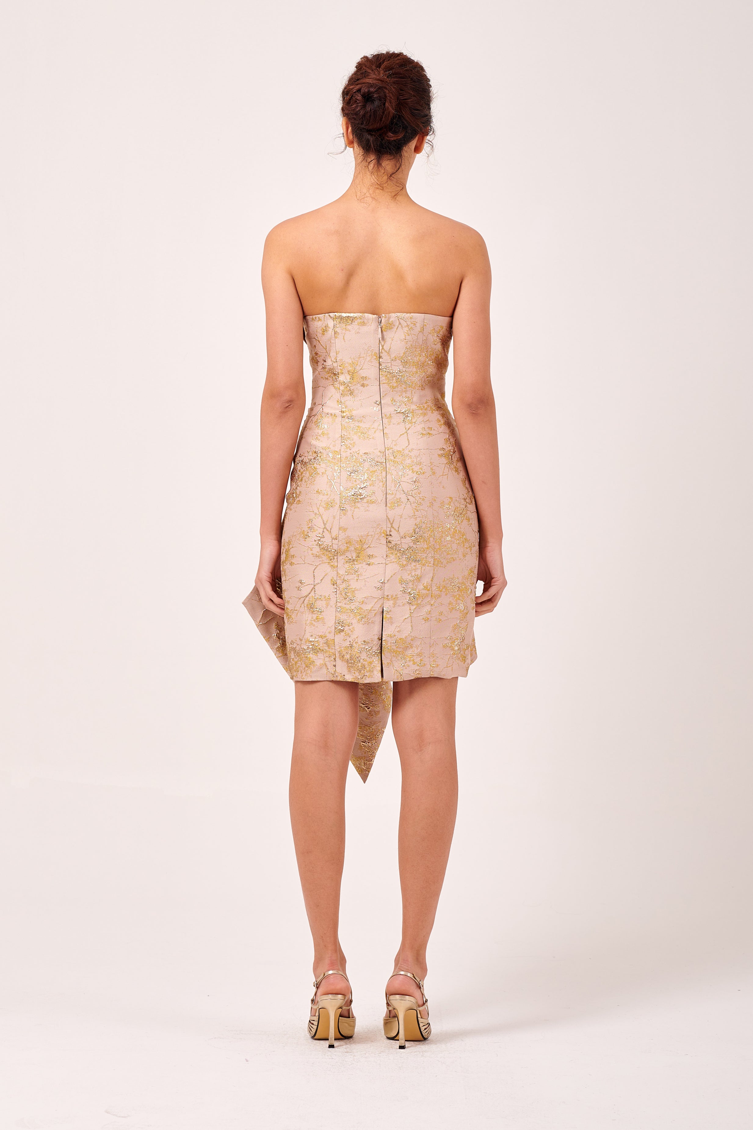 Pleaded Strapless Neckline Mini Dress John Paul Ataker Pleaded Strapless Neckline Mini Dress John Paul Ataker
