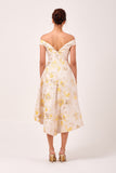 Off-The Shoulder Floral High-Low Hemline Detail Dress