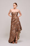 Sweetheart Strapless Neckline Asymmetric High-Low Dress