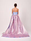 Detachable Overlay Skirt Detail Strapless Mini Dress
