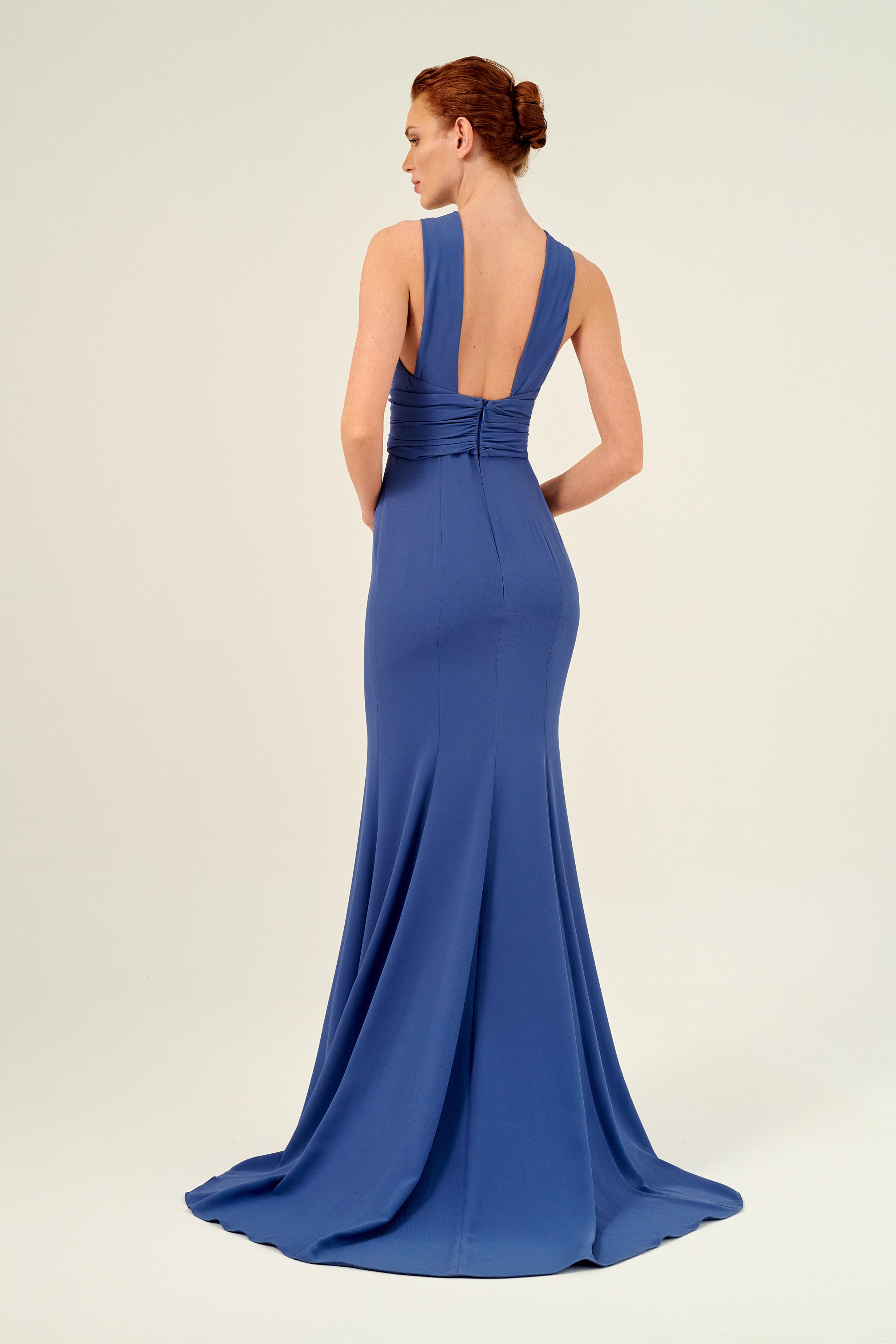 Halter Neckline with Front Keyhole Cutout Mermaid Dress