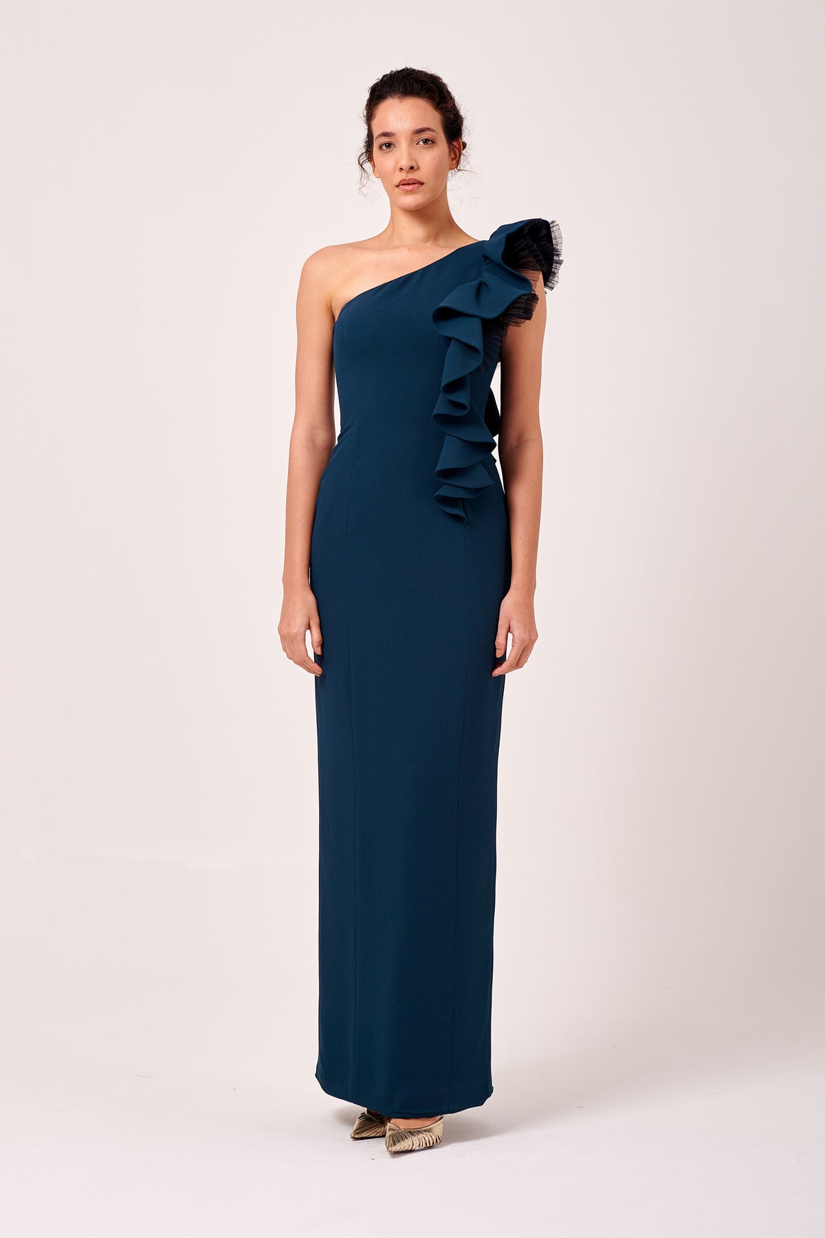 open lace back dress Dark Navy One Shoulder Long Sleeve Beaded Prom Dresses Tulle Evening D open lace back dress Dark Navy One Shoulder Long Sleeve Beaded Prom Dresses Tulle Evening D