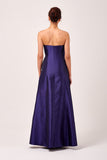 Fit and Flare Silhouette Bow Detail Strapless Full Length Dress