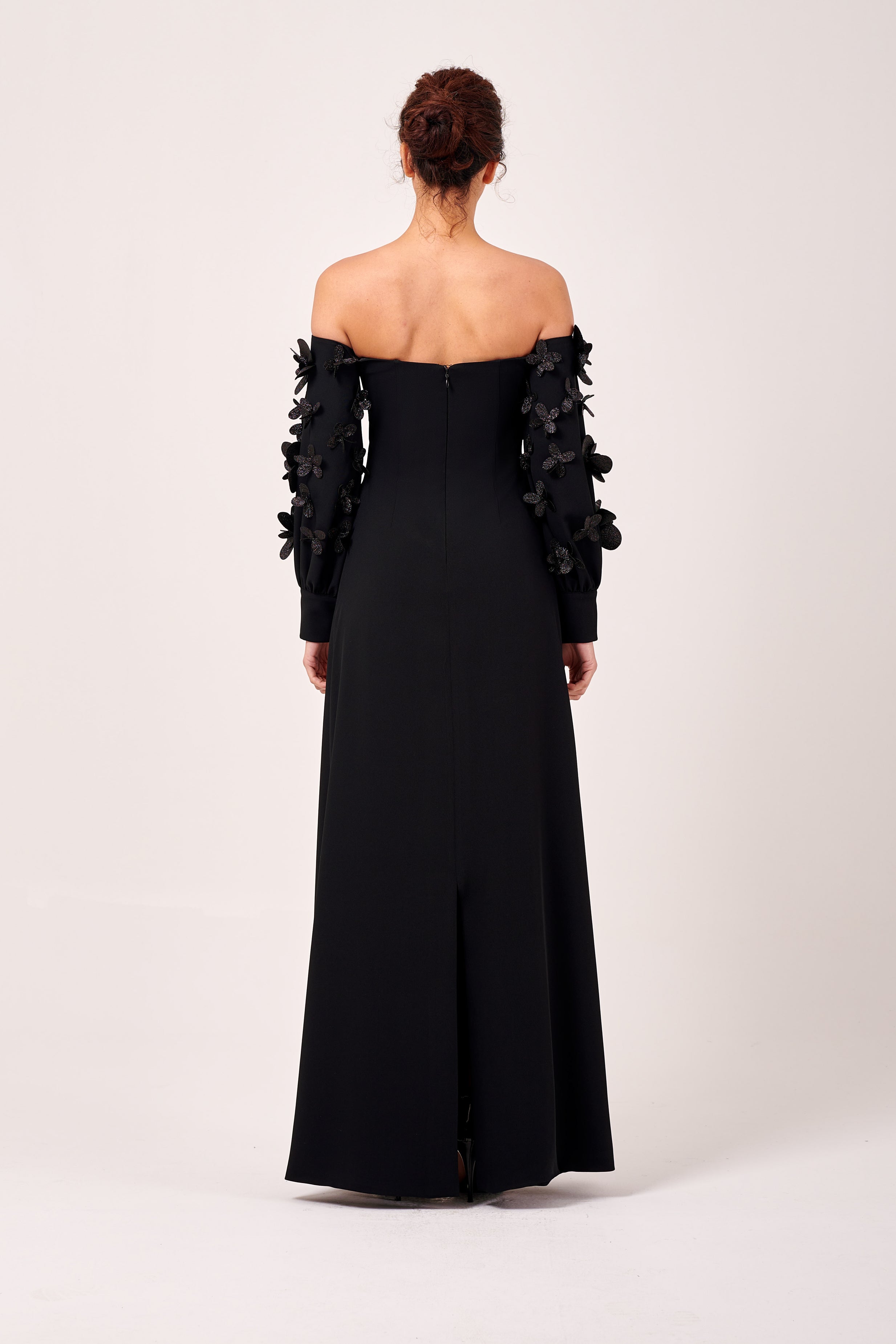 Floral Long Sleeve Off The Shoulder Neckline Maxi Gown John Paul Ataker Floral Long Sleeve Off The Shoulder Neckline Maxi Gown John Paul Ataker
