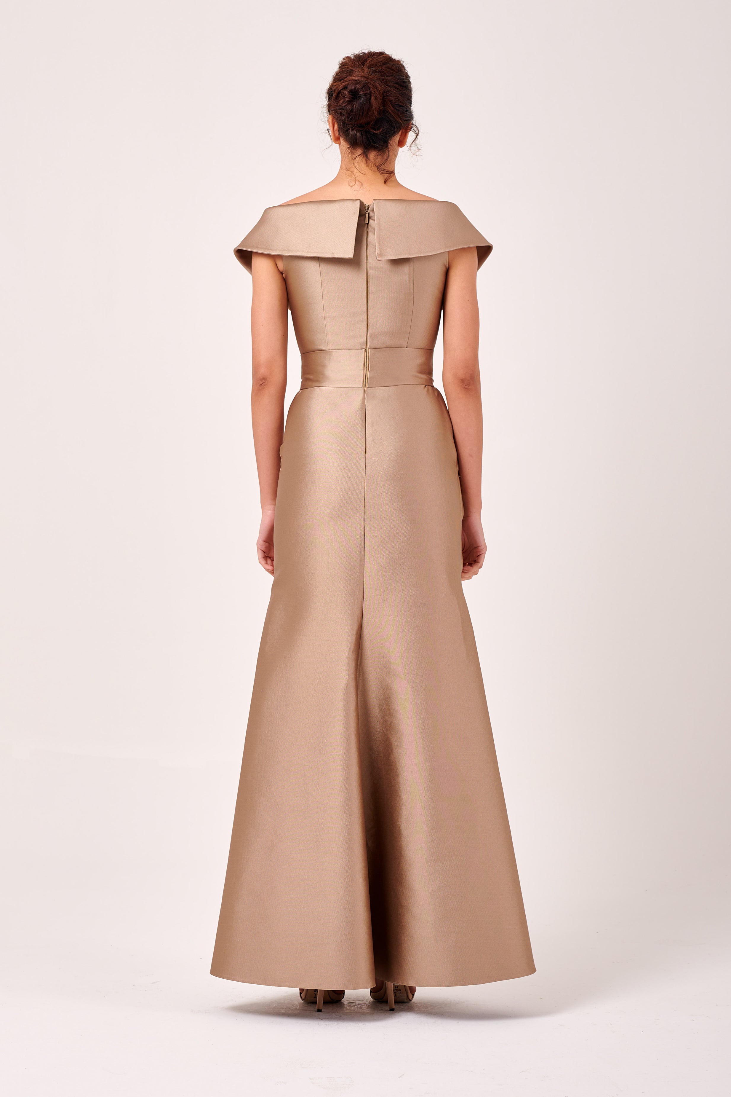 Portrait Collar Pleated Long Mermaid Dress John Paul Ataker Portrait Collar Pleated Long Mermaid Dress John Paul Ataker