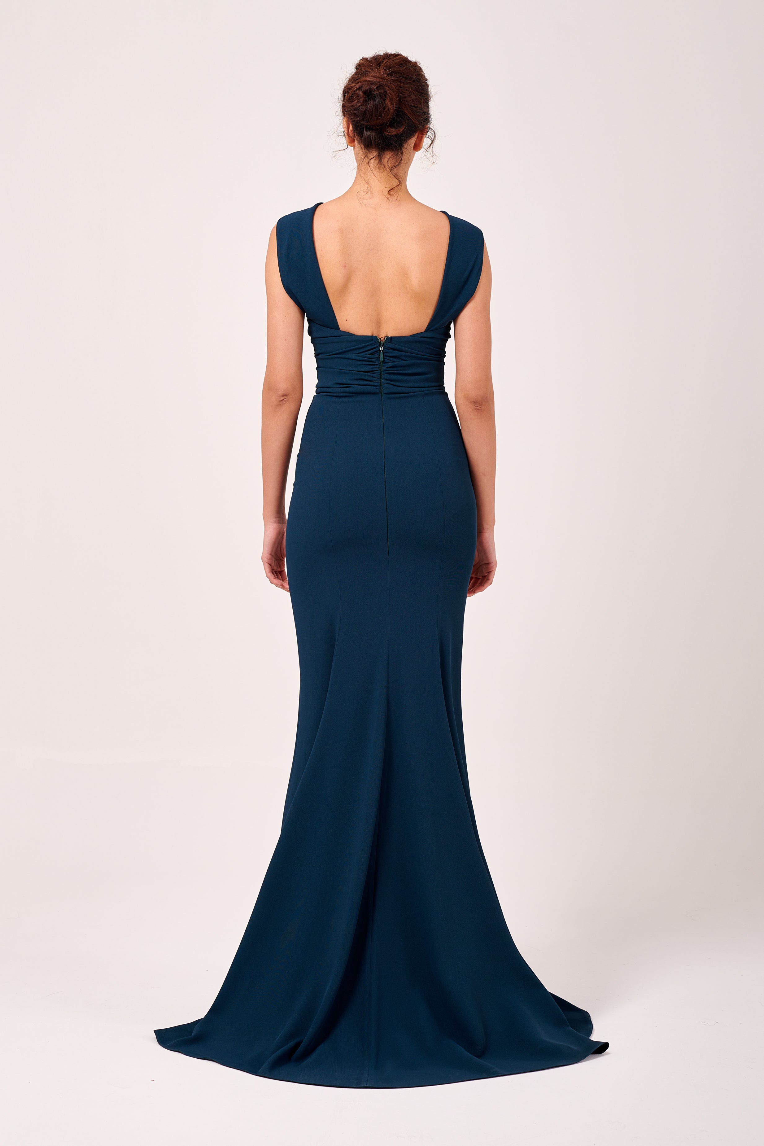 Criss Cross Halter Neckline Fit and Flare Long Dress John Paul Ataker Criss Cross Halter Neckline Fit and Flare Long Dress John Paul Ataker