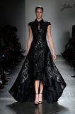 Keyhole Neckline Jacquard Dress