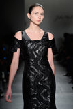 Ruffled Jacquard Mermaid Dress