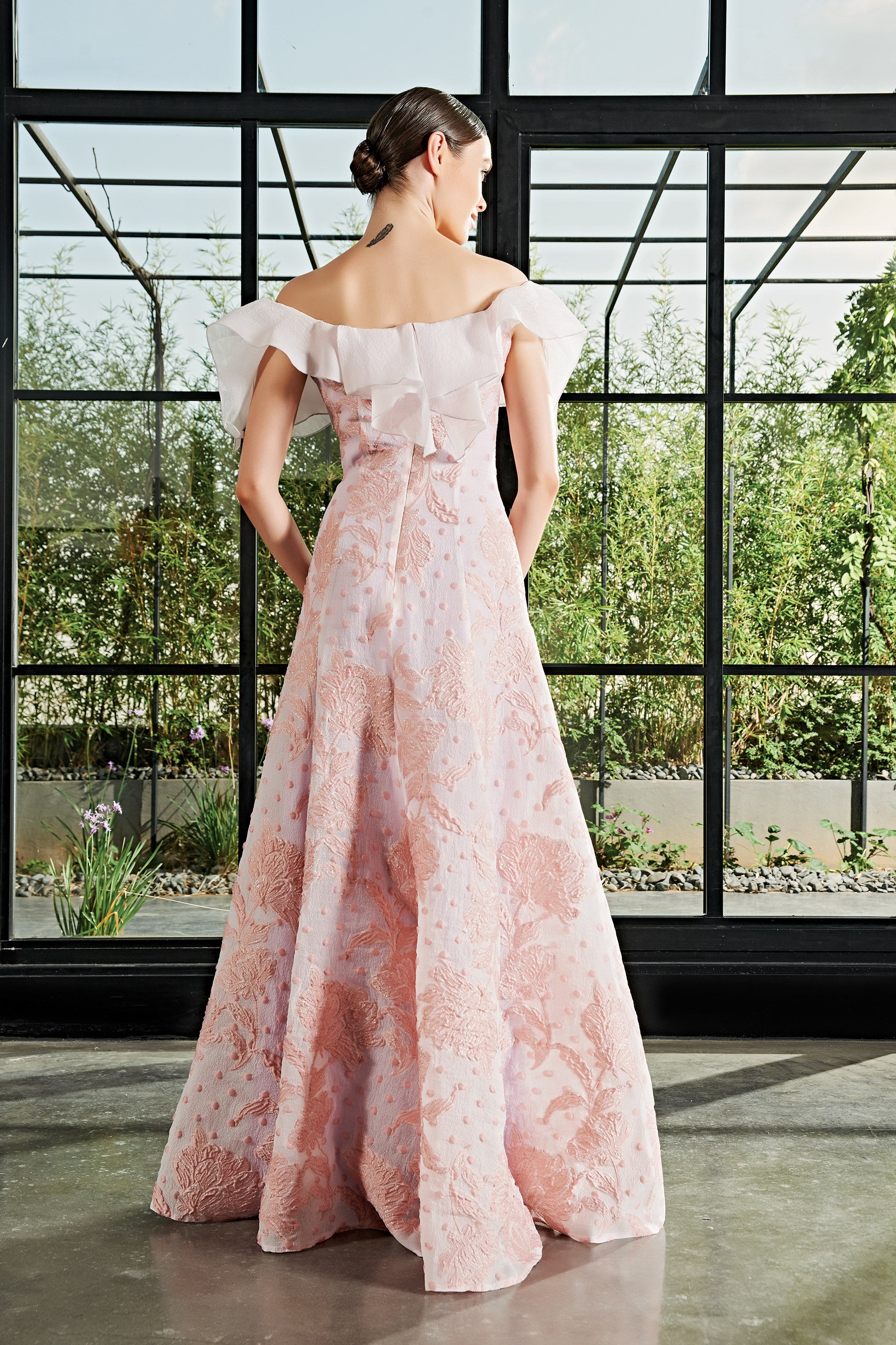 organza frill dress ASOS LUXE organza asymmetric ruffle maxi dress in floral print