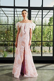 Soft Organza Ruffle Detailed Fil-Coupe Long Dress