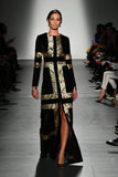 Metallic Laser Cut Shiny Velvet Long Jacket