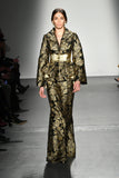 Structured Peplum Jacquard Jacket and Pant