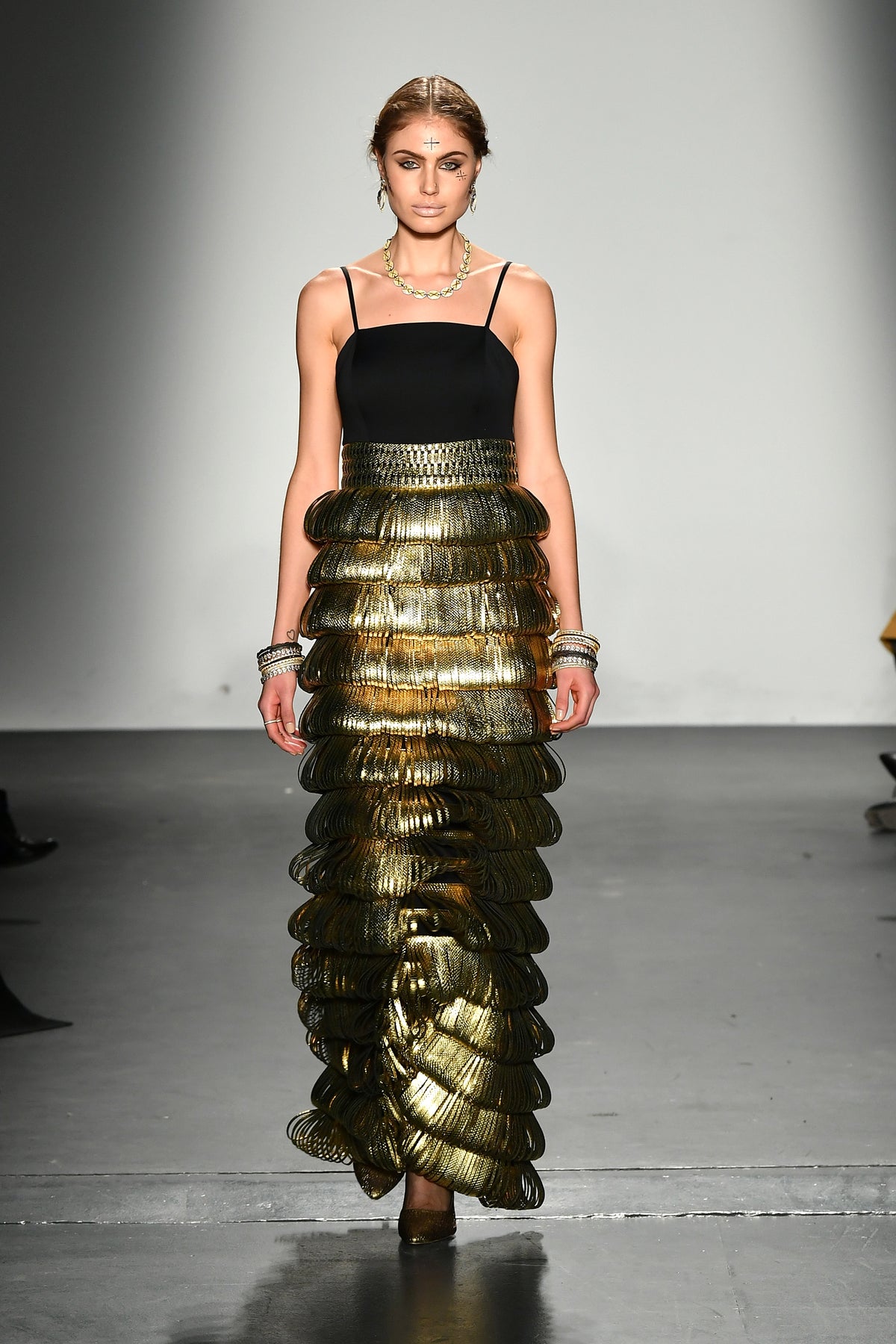 Laser-Cut Faux Leather Long Dress John Paul Ataker Laser-Cut Faux Leather Long Dress John Paul Ataker