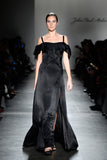 Ruffle Detailed Vicose Satin Dress