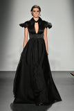 Stretch Satin and Organza Gown
