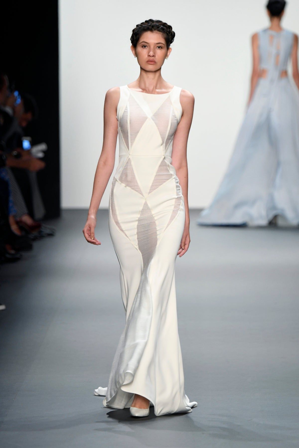 Mesh Cut-Out Detailed Viscose Dress