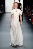 Structured Twill and Mesh Dress