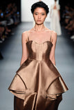 Structured Open Back Taffeta Gown
