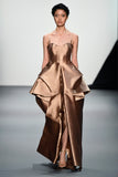 Structured Open Back Taffeta Gown