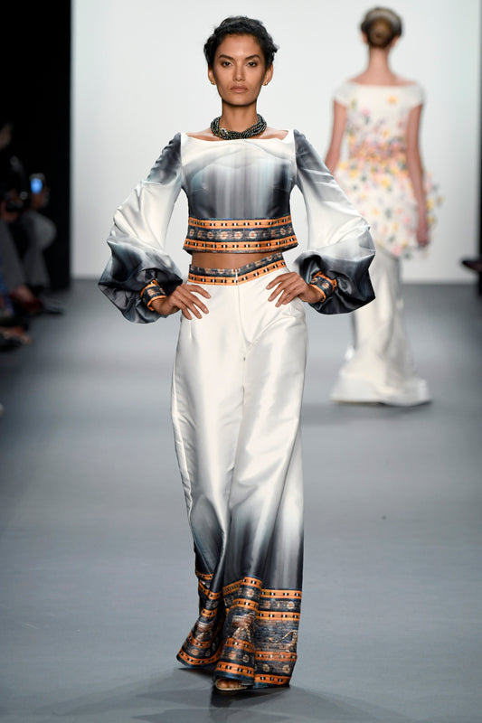 Digital Print Taffeta Top and Pant