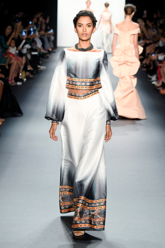 Digital Print Taffeta Top and Pant