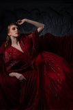 Fil-Coupe Pleated Gown