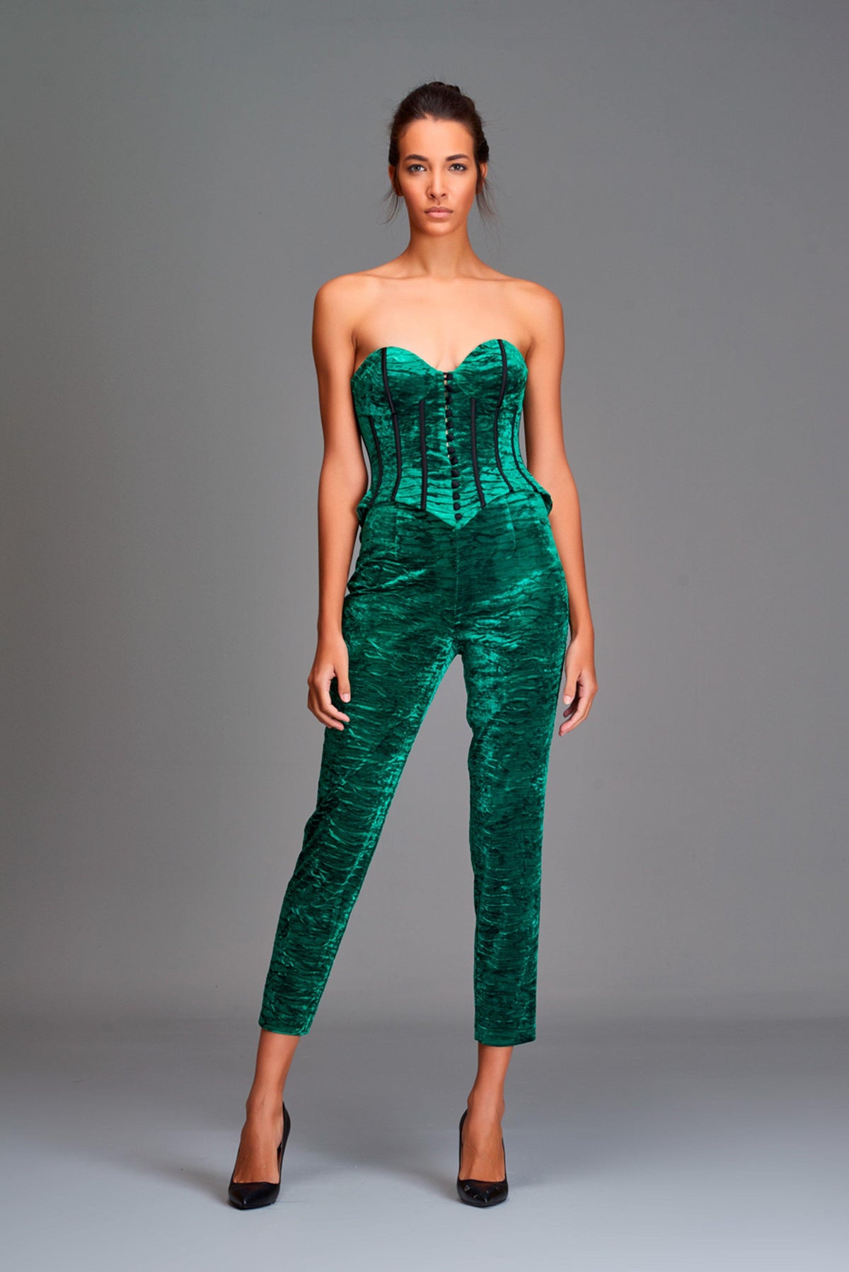 Crush velvet jumpsuit - John Paul Ataker