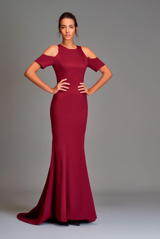 Cold shoulder mermaid gown - John Paul Ataker