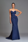 Two-Toned Double-Breasted Strapless Gown