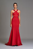 Crossed Neckline Mermaid Gown