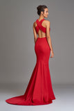 Crossed Neckline Mermaid Gown