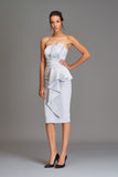 Strapless Ruffled Cocktail Dress