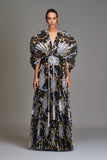 Fil-Coupe Pleated Gown