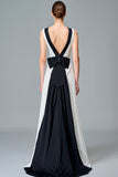 Open Back Viscose Long Dress with Bow Detail