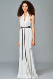 Two Toned Viscose Long Dress