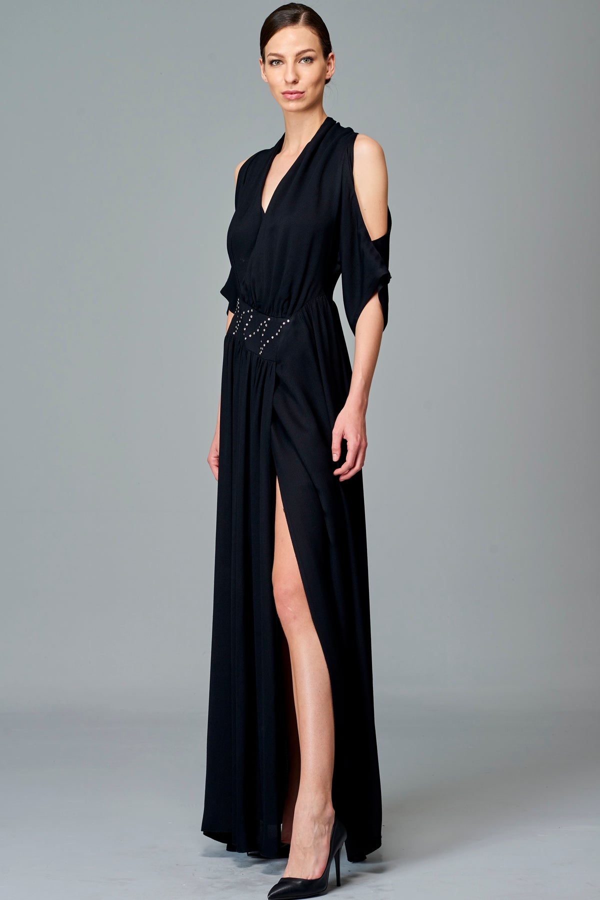 Cold Shoulder Viscose Long Dress – John Paul Ataker