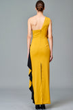 Two-Toned Double Viscose Long Dress
