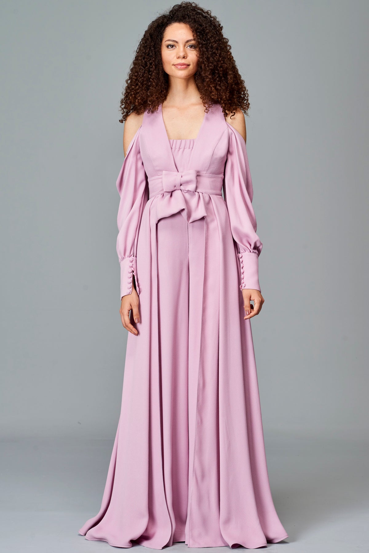 Bow Closure Viscose Vest with Suit
