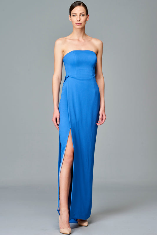 Strapless Viscose Gown