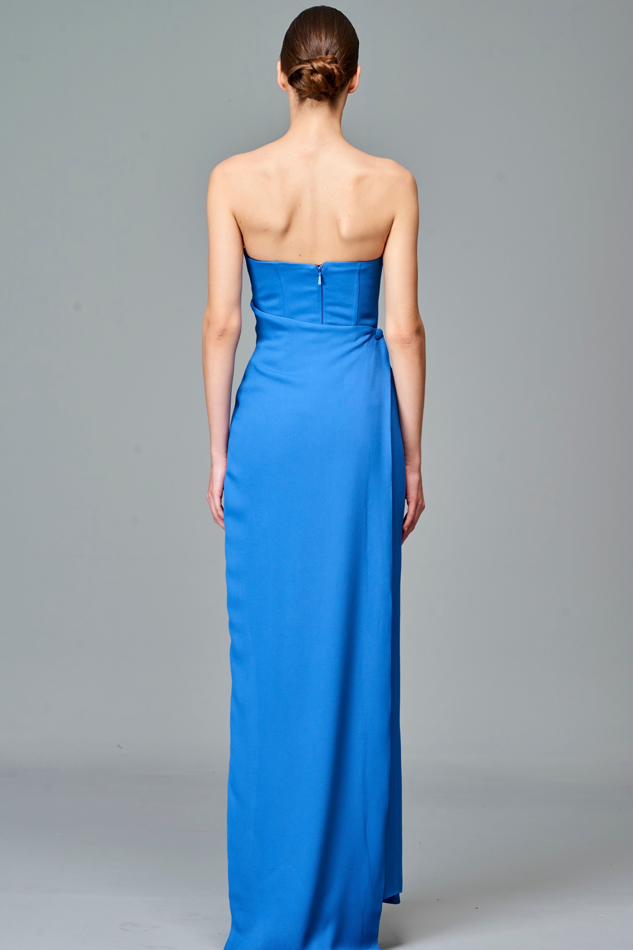 Strapless Viscose Gown Black Strapless Viscose Gown Black