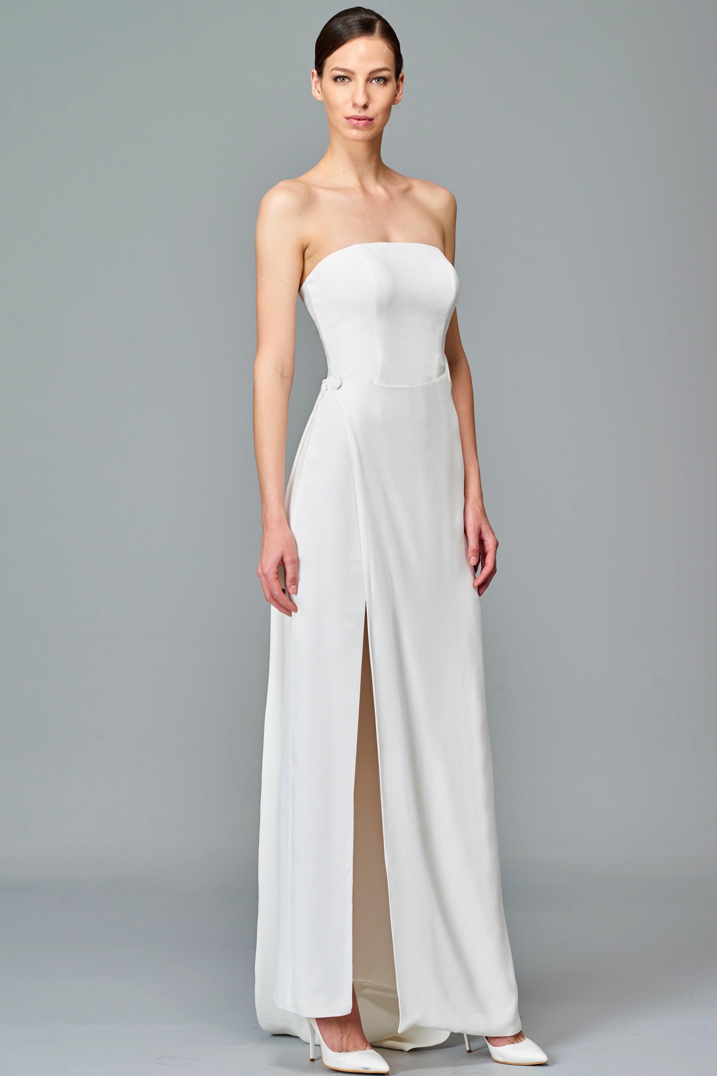Strapless Viscose Gown