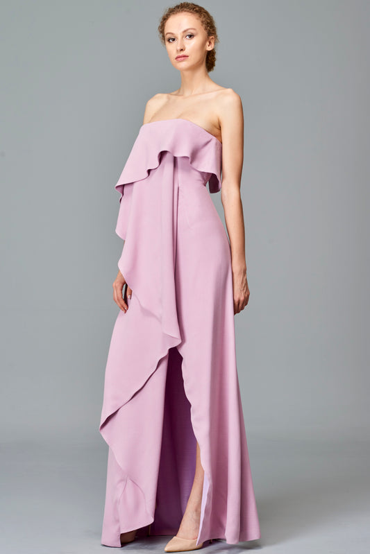 Layered Viscose Long Dress